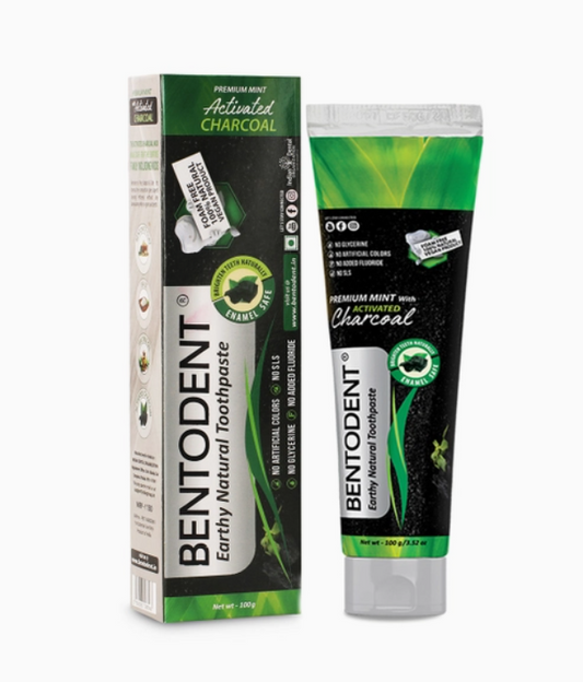 Bentodent Activated Charcoal w/Mint Natural Toothpaste