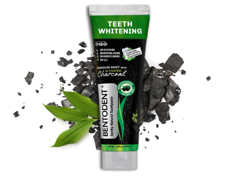 Bentodent Activated Charcoal w/Mint Natural Toothpaste