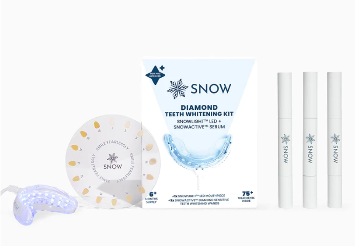 Diamond Teeth Whitening Kit w/LED Blue Light Mouthpiece